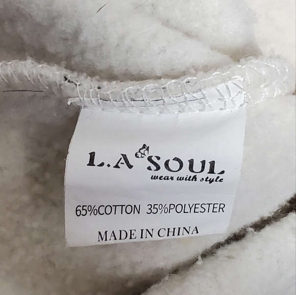 LA SOUL Crewneck All-over Cactus Print Cotton Blend Fleece Sweatshirt Size S/M - Picture 4 of 8